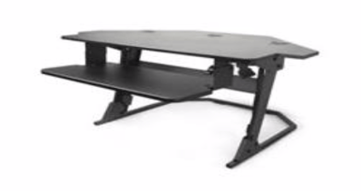 Recalled Sit-Stand Office Workstation Corner Unit (Black)
